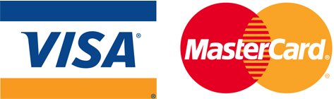 Logo: Visa og Mastercard